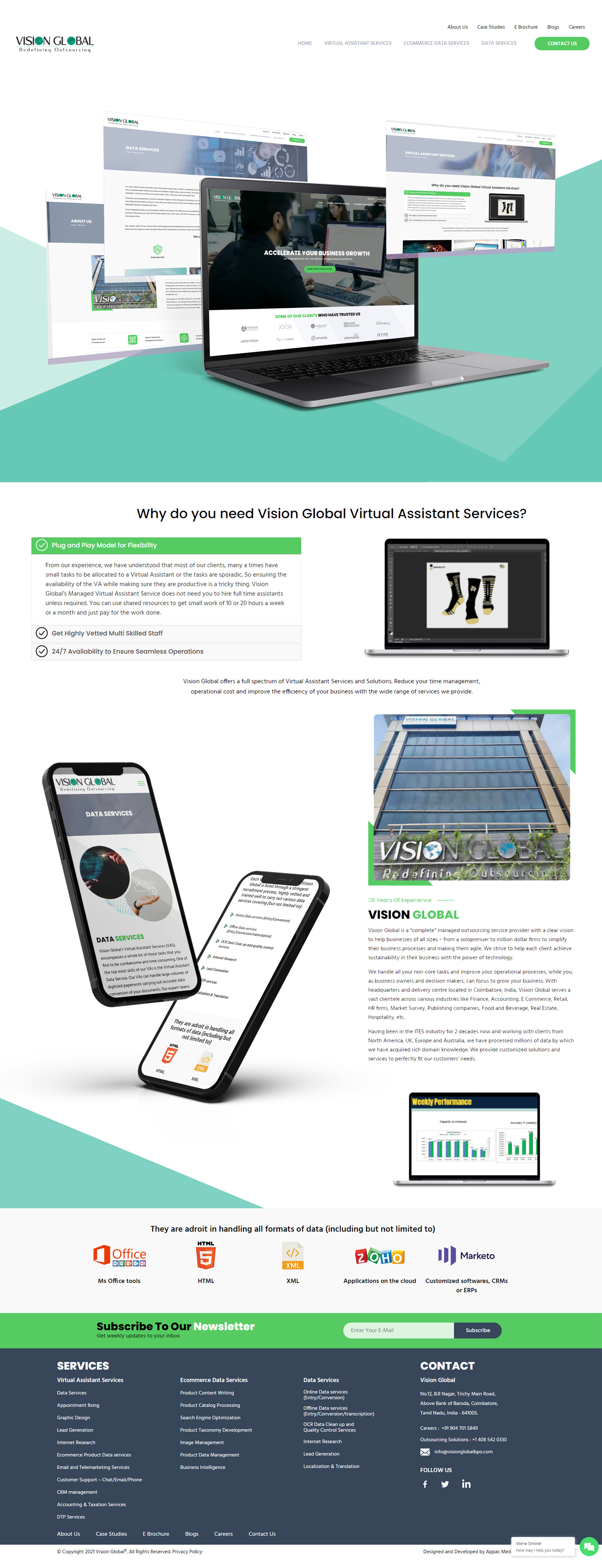 Vision global Mockup